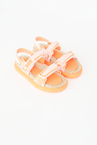 Dior Orange Dioract Espadrille Sandal