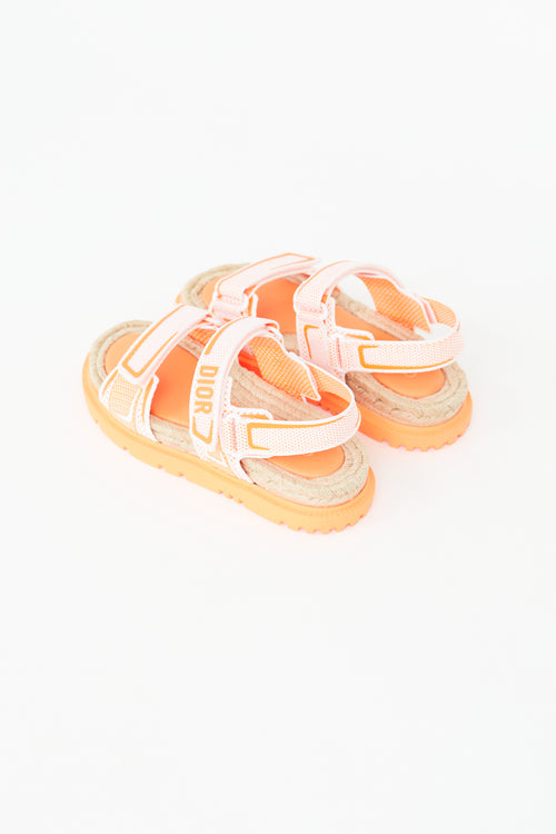 Dior Orange Dioract Espadrille Sandal