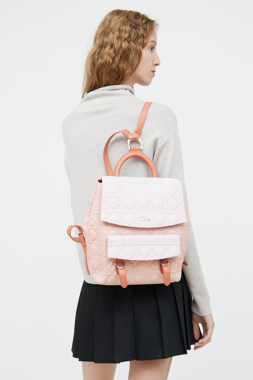 Dior Pink Cannage Quilt Stardust Backpack