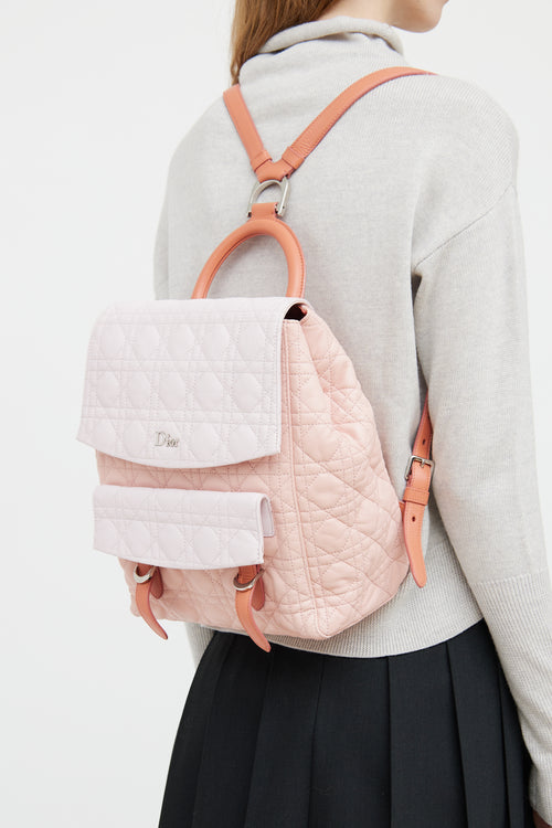 Dior Pink Cannage Quilt Stardust Backpack