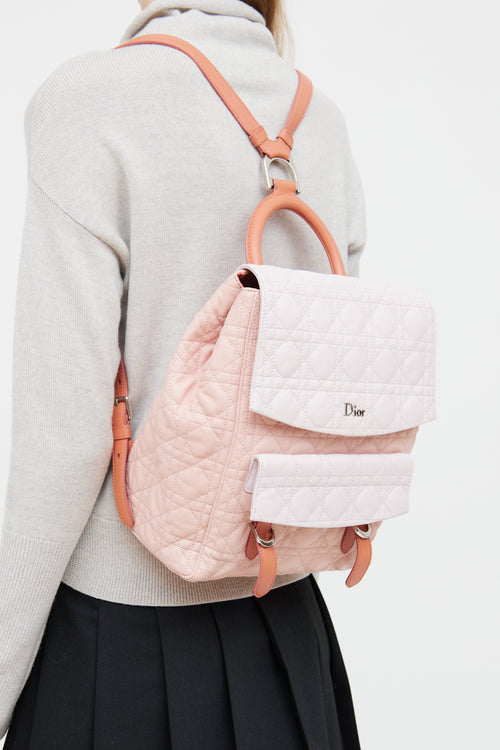 Dior Pink Cannage Quilt Stardust Backpack