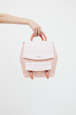 Dior Pink Cannage Quilt Stardust Backpack