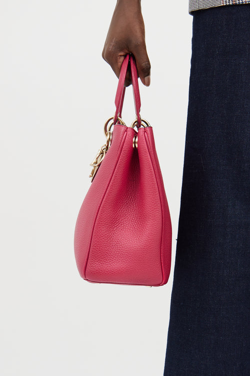 Dior Pink Leather Diorissimo Tote