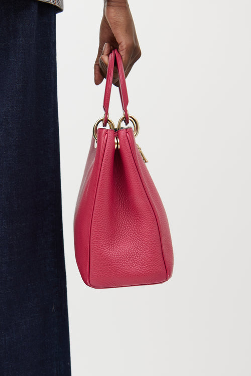 Dior Pink Leather Diorissimo Tote