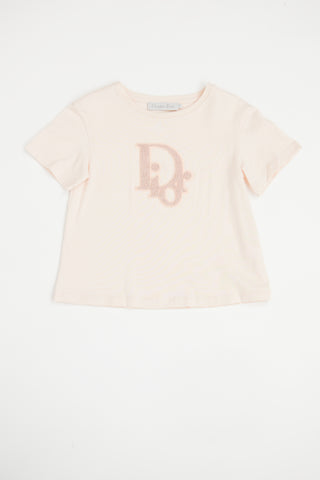 Dior Pink Terry Logo T-shirt