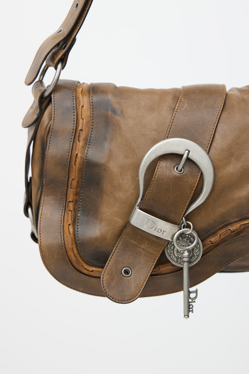 Dior SS 2006 Brown Gaucho Saddle Shoulder Bag