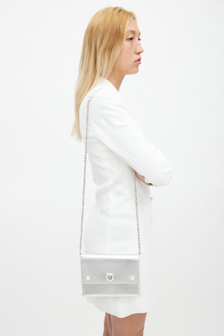 Dior Silver 
White Diorever Shoulder Bag