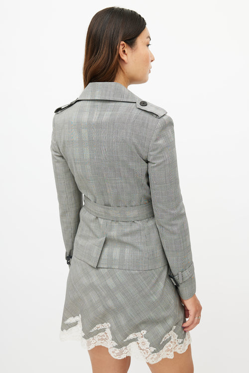 Dior Vintage Grey Glen Check 
Lace Suit