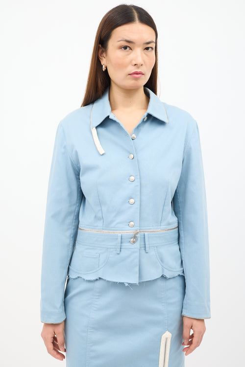 Dior 2000s Light Blue Zipper Set