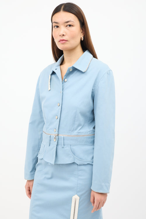 Dior 2000s Light Blue Zipper Set