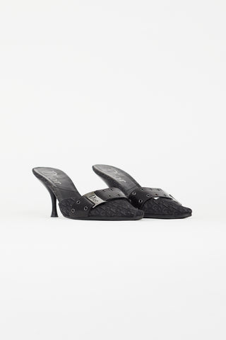 Dior Vintage Black Monogram Mule