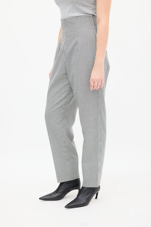 Dior White 
Black Gingham Tapered Trouser