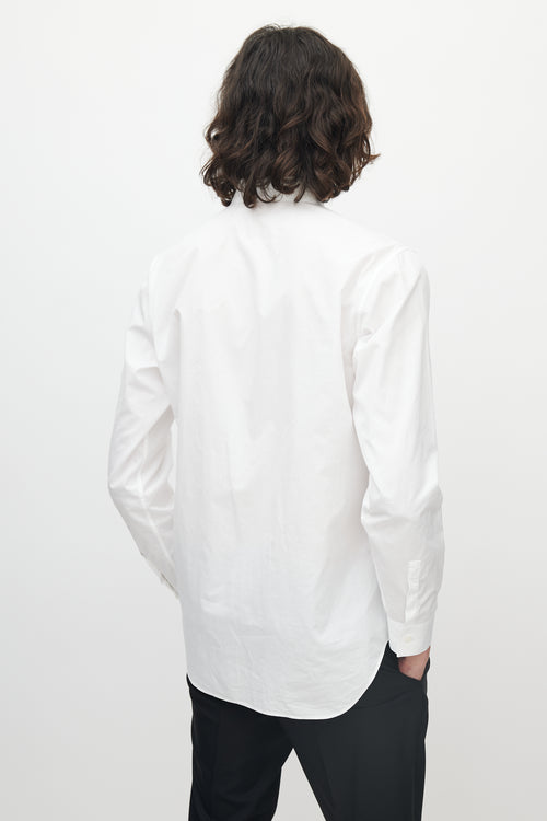 Dior White Cotton CD Button Up Shirt