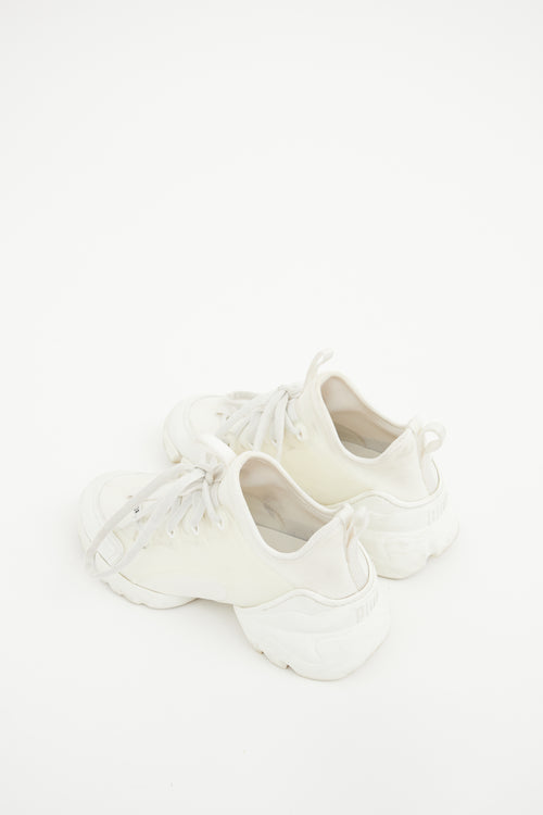 Dior White D-Connect Sneaker