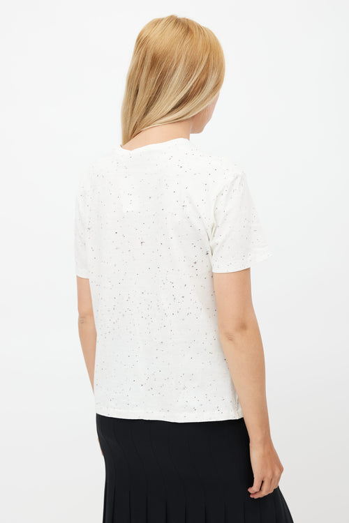 Dior White Embroidered Le Capricorne T-Shirt