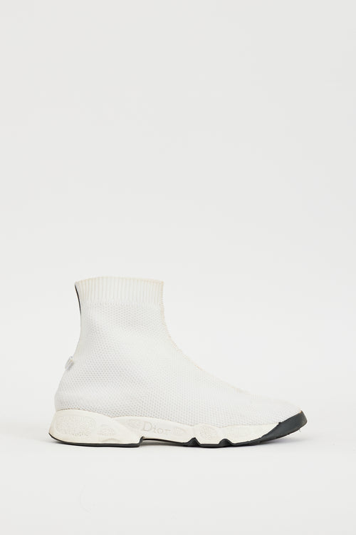 Dior White Fusion Technical High Top Sneaker