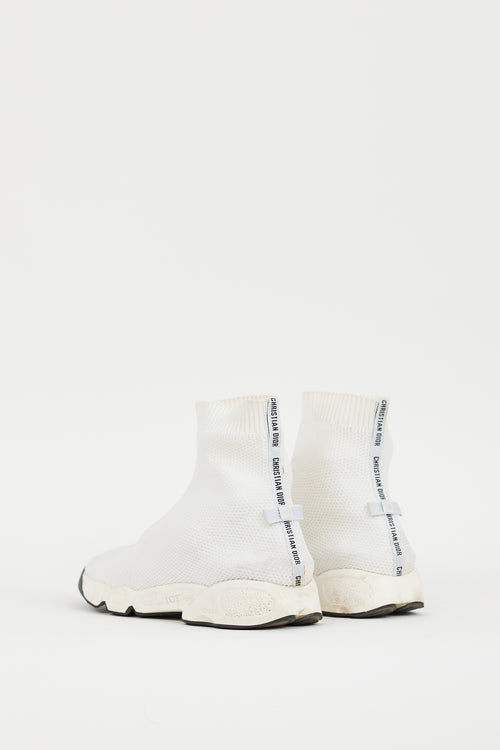 Dior White Fusion Technical High Top Sneaker