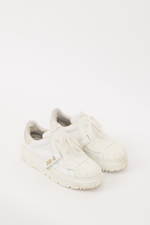 Dior White Leather 
Rubber Dior-ID Sneaker