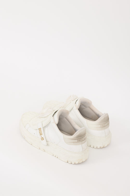 Dior White Leather 
Rubber Dior-ID Sneaker