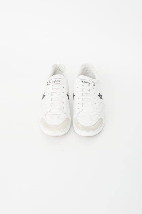 Dior White Leather Star Sneaker