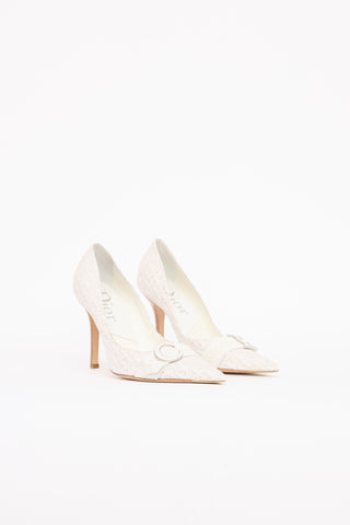 Dior Logo Wooden Heel Pump