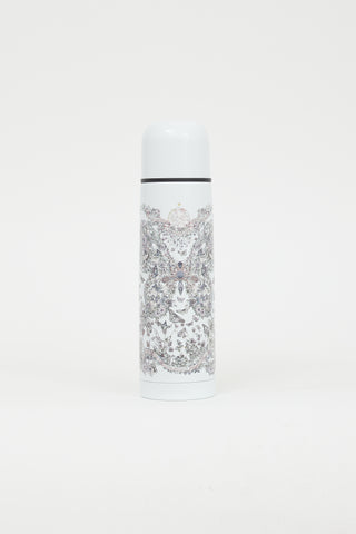 Dior White 
Multicolour Printed Water Bottle