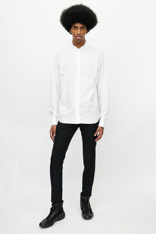 Dior White Pinstripe Shirt