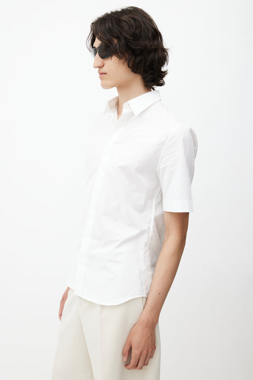 Dior White Short Sleeve Monogram Shirt