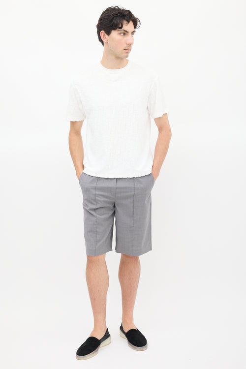 Dior White Terry Oblique T-Shirt