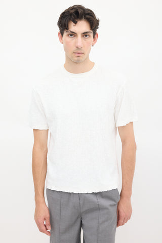 Dior White Terry Oblique T-Shirt