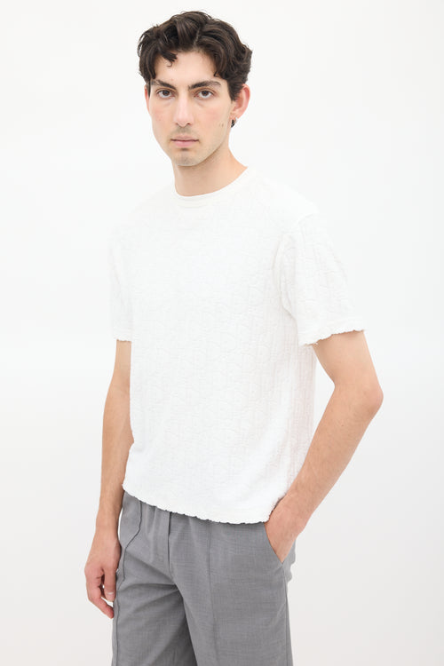 Dior White Terry Oblique T-Shirt