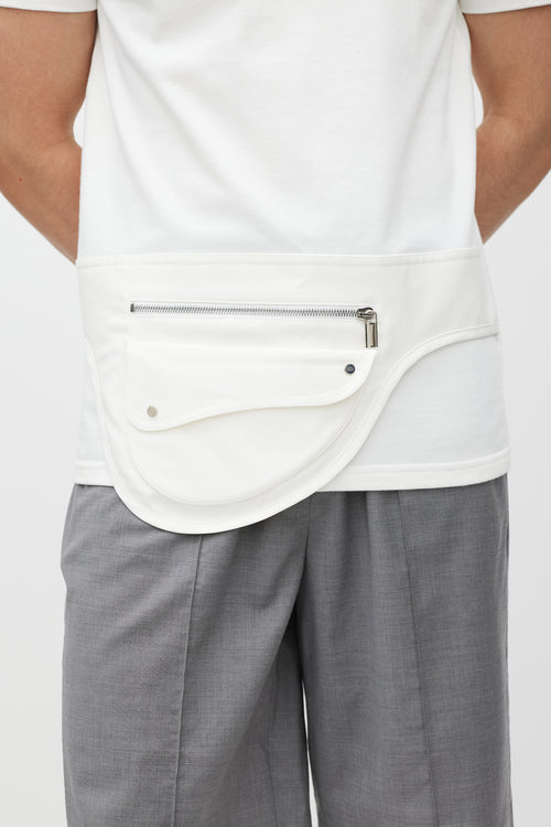 Dior White Waist Bag T-Shirt