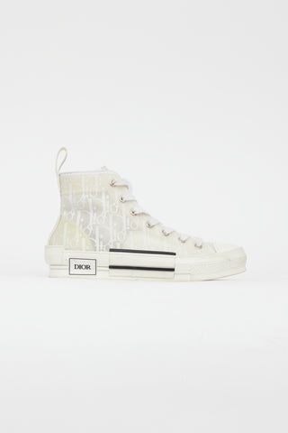 Dior White B23 Oblique Monogram Sneaker