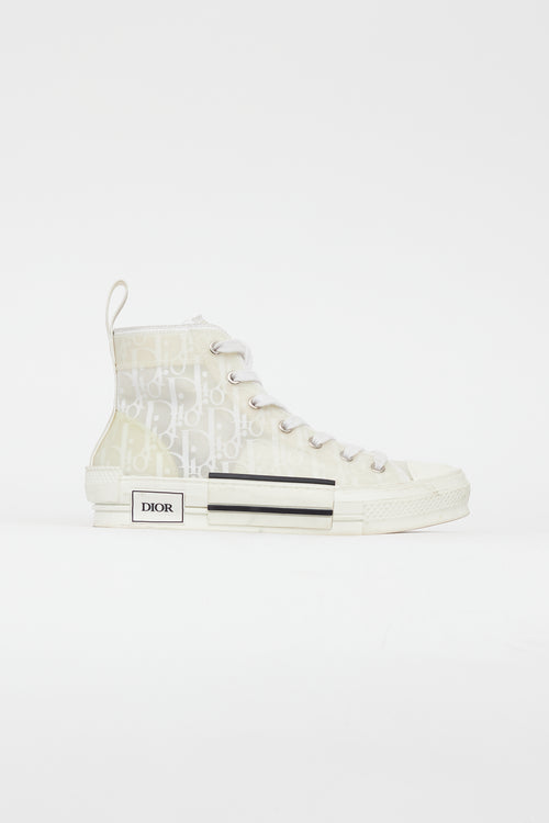 Dior White B23 Oblique Monogram Sneaker