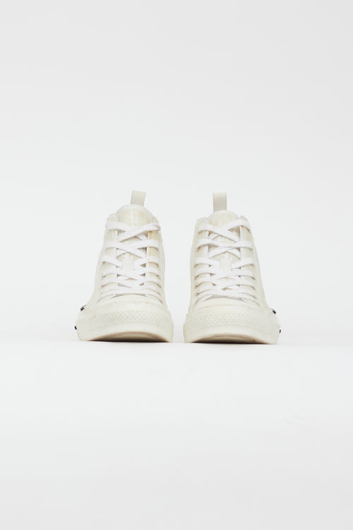 Dior White B23 Oblique Monogram Sneaker