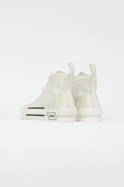 Dior White B23 Oblique Monogram Sneaker