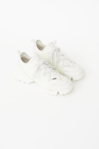 Dior White Neoprene D-Connect Sneaker