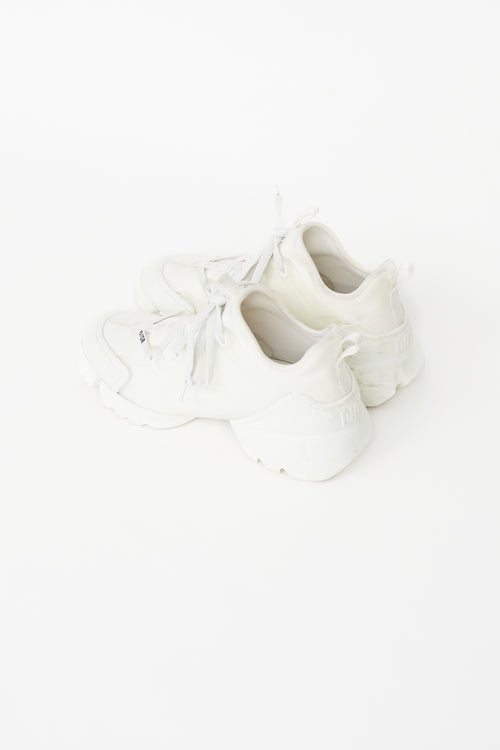 Dior White Neoprene D-Connect Sneaker