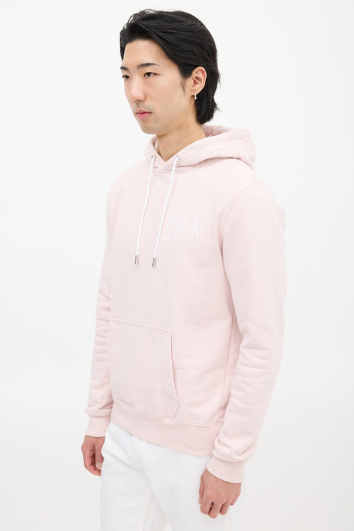 Dior X Raymond Pettibon 2019 Pink 
White Logo Hoodie