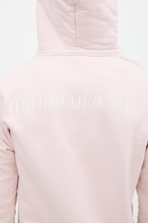 Dior X Raymond Pettibon 2019 Pink 
White Logo Hoodie