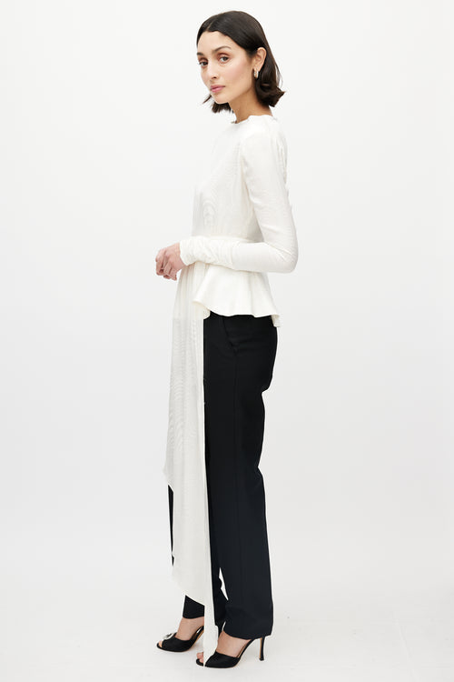 Dodo Bar Or White Silk Jewel Top