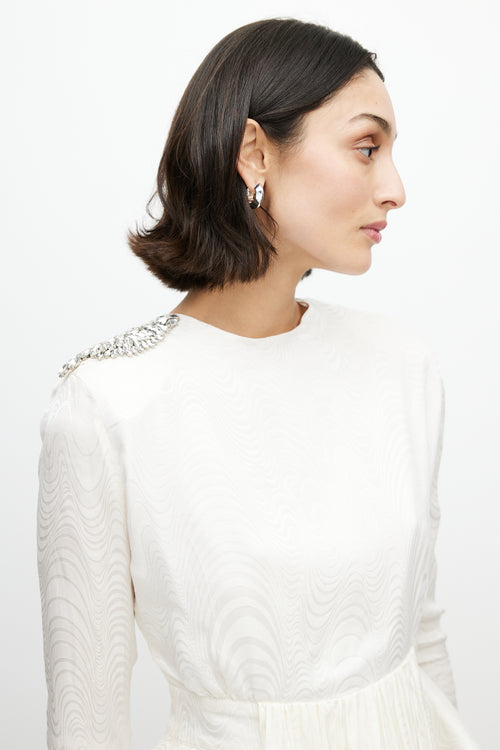 Dodo Bar Or White Silk Jewel Top