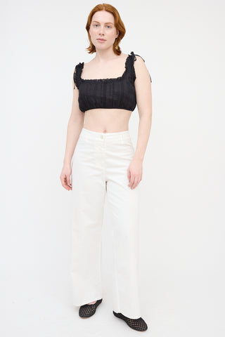 Dôen Ruffle Cropped Top