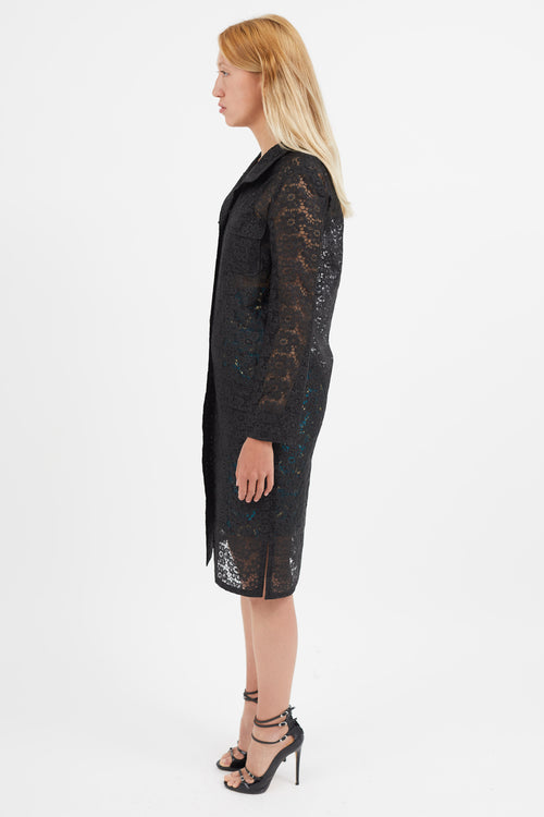 Dolce 
Gabbana Black Lace Long Jacket