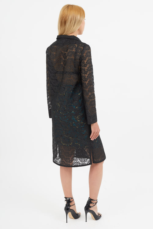 Dolce 
Gabbana Black Lace Long Jacket