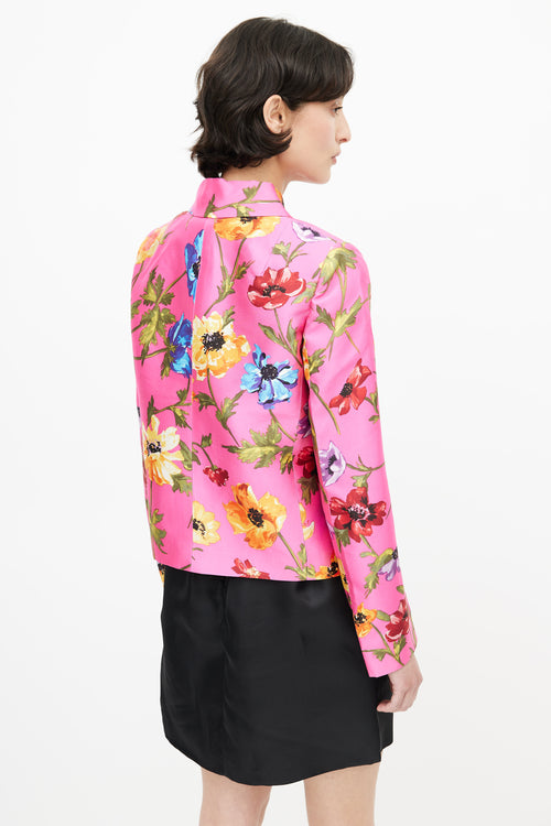 Dolce 
Gabbana Pink 
Multicolour Silk Floral Jacket