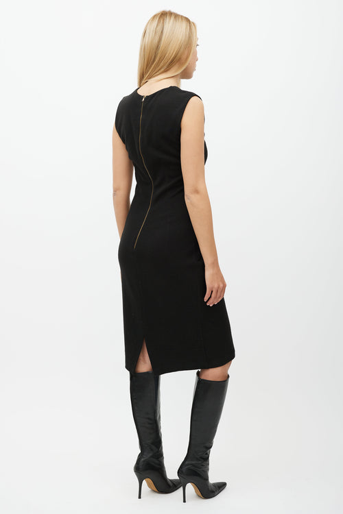 Dolce 
Gabbana Black Knit Midi Dress