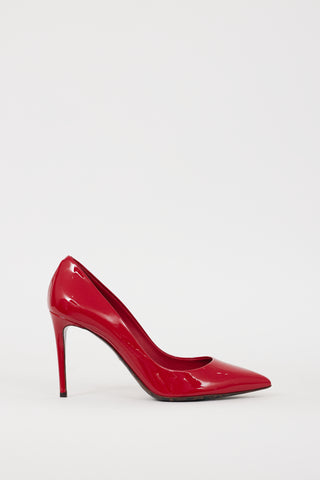 Dolce 
Gabbana Red Patent Leather Pointed Toe Heel