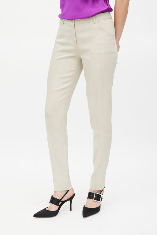 Dolce 
Gabbana Beige Slim Leg Trouser