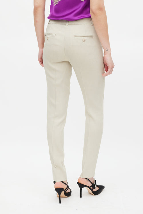 Dolce 
Gabbana Beige Slim Leg Trouser